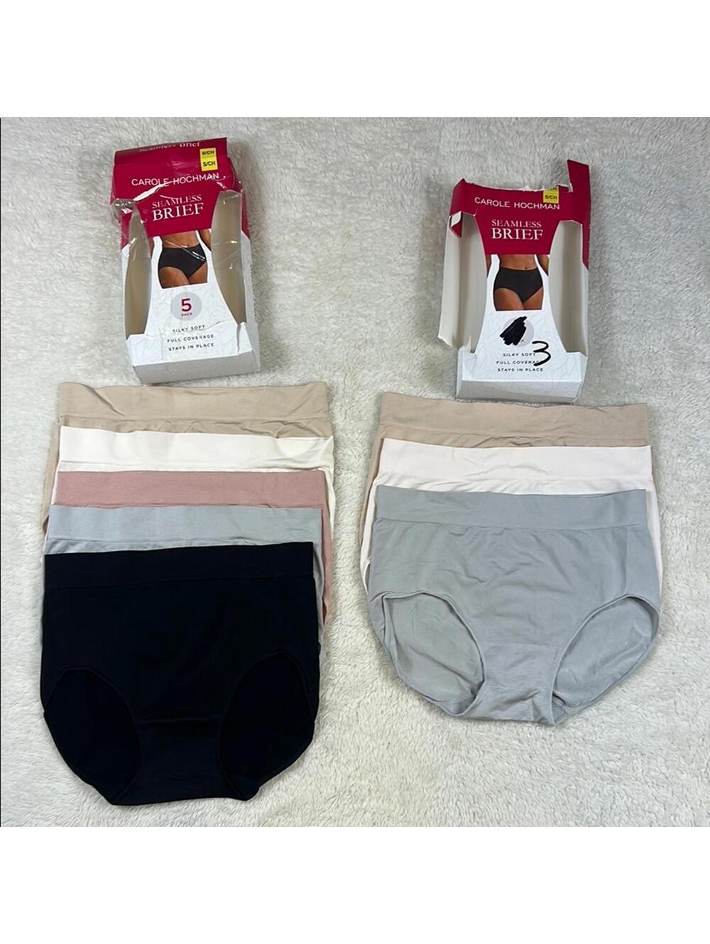 Carole Hochman Women's Cotton Brief Panties 8 Pack Size Small Multicolor New NWT
